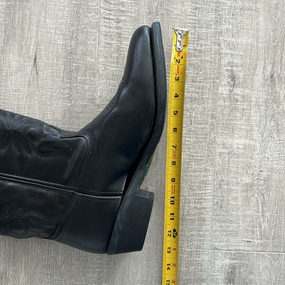 Classic Black Leather Cowboy Boots - Picture 11 of 12